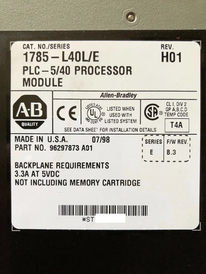 Allen-Bradley 1785-L40L/E PLC Processor - ALLEN-BRADLEY [2]