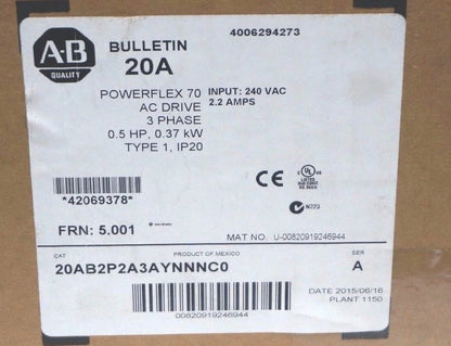 Allen Bradley 20AB2P2A3AYNNNC0 Variable Frequency Drive - ALLEN BRADLEY [2]