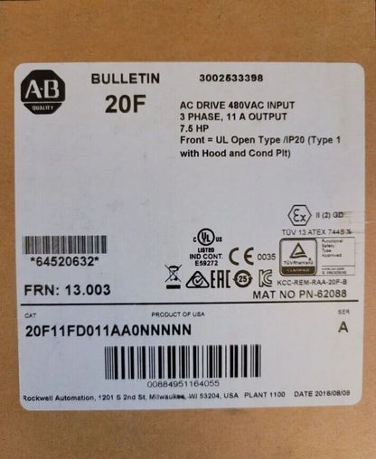 Allen-Bradley 20F11FD011AA0N New AB 20F11FD011AA0N - ALLEN-BRADLEY [3]