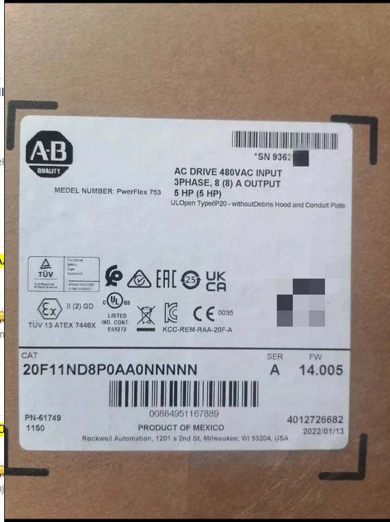 Allen-Bradley 20F11ND8P0AA0NNNNN PowerFlex753 AC Drive - ALLEN-BRADLEY [3]