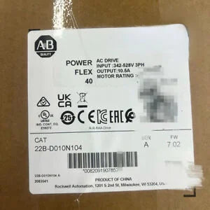 Allen-Bradley 22B-D010N104 PowerFlex AC Drive 5 kW 60 Hz 220 V New Sealed - ALLEN-BRADLEY [1]