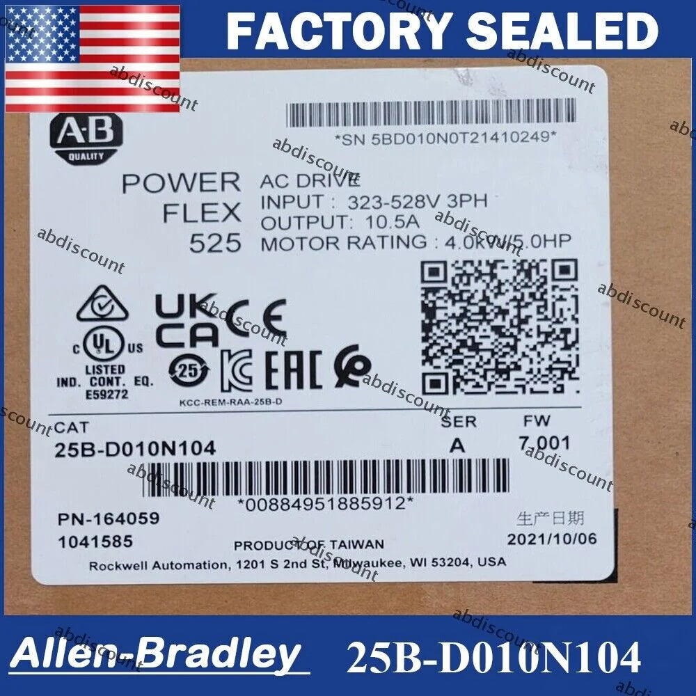 Allen-Bradley 25B-D010N104 PowerFlex 525 4kw 5HP AC Drive New Sealed Ship - ALLEN-BRADLEY [1]