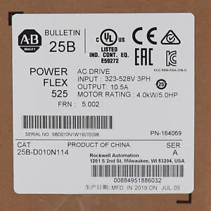 Allen-Bradley 25B-D010N114 PowerFlex 525 4.0kW/5.0Hp Factory Sealed 25B D010N114 - ALLEN-BRADLEY [2]