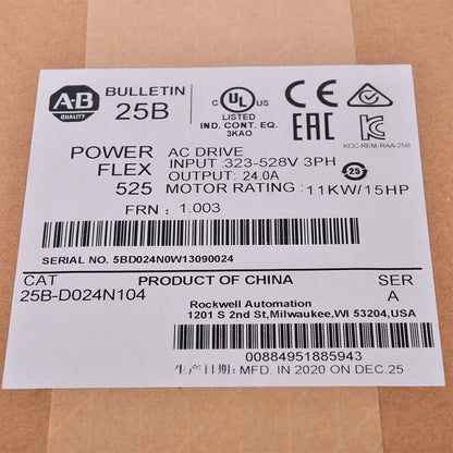 Allen-Bradley 25B-D024N104 AC Drive PowerFlex 525 11kW 15Hp - ALLEN-BRADLEY [1]