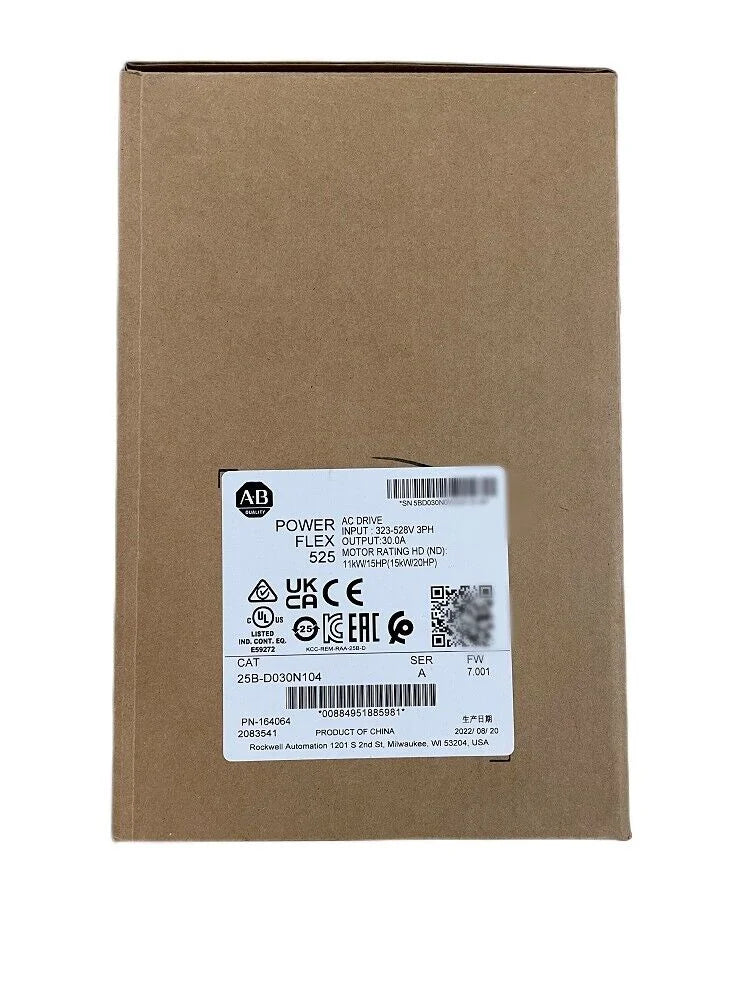 Allen-Bradley 25B-D030N104 PowerFlex 525 15kW 20Hp AC Drive, industrial motor, high efficiency, durable design, 25B D030N104 - ALLEN-BRADLEY [1]