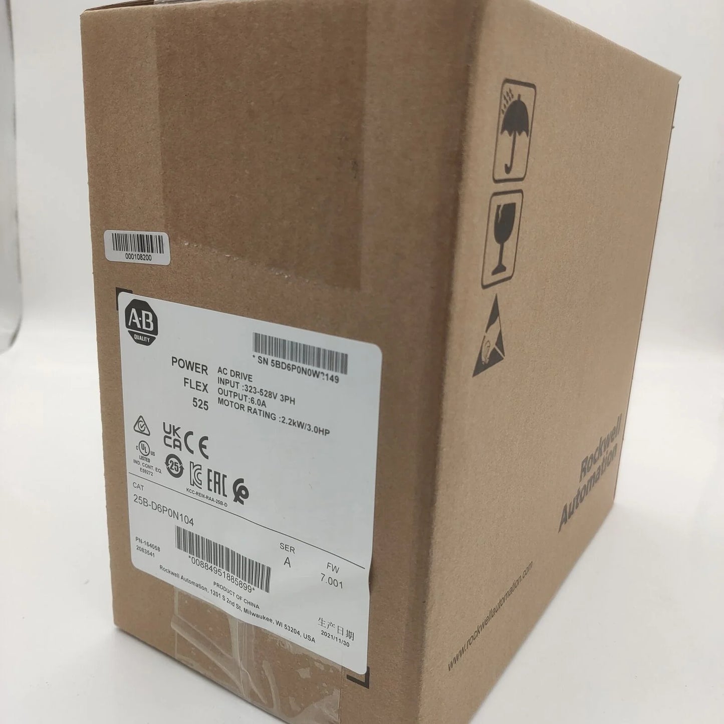 Allen Bradley 25B-D6P0N104 PowerFlex 525 AC Drive 480V 3HP New - ALLEN BRADLEY [5]