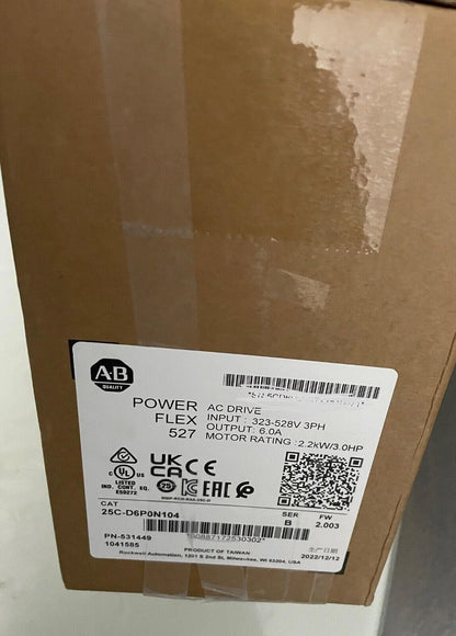 Allen Bradley 25C-D6P0N104 2021 PowerFlex 527 AC Drive 3HP - ALLEN BRADLEY [1]