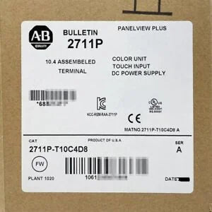 Allen-Bradley 2711P-T10C4D8 PanelView Plus Terminal AB 2711P-T10C4D8 Surplus Terminal with AB Interface 6 Input ports 1 Serial port 1 USB 3.0 port 1 Ethernet port AC Power Adapter 20 lbs 17.75 x 21.75 inches - ALLEN-BRADLEY [1]