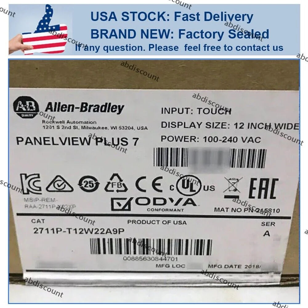 Allen Bradley 2711P-T12W22A9P 7 Touchscreen 12 Inch AC Power - ALLEN BRADLEY [1]