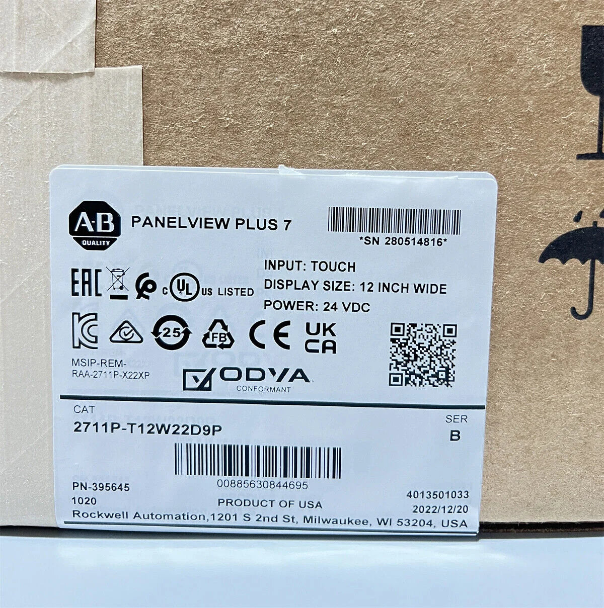 Allen-Bradley 2711P-T12W22D9P PanelView Plus 7 Touch Screen Terminal NEW - ALLEN-BRADLEY [1]