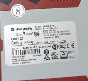 Allen Bradley 440R-S13R2 Guardmaster Single Input Safety 440RS13R2 | Allen Bradley Safety Products | 440V AC 240V AC 300A Max Current 60Hz Frequency | 440RS13R2 | Allen Bradley Guardmaster Safety 440R-S13R2 - ALLEN BRADLEY [1]