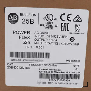 Allen-Bradley AB25B-D013N104 | 25B Series | D013N104 - ALLEN-BRADLEY [1]