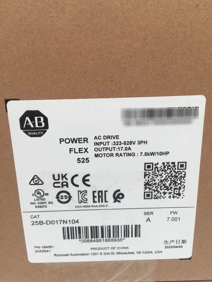 Allen-Bradley AB 25B-D017N104 Ser A Power Flex 525 AC Drive 7.5kW 10Hp NEW - High-Efficiency AC Motor Drive - ALLEN-BRADLEY [3]