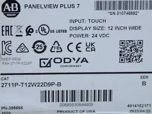 Allen-Bradley AB 2711P-T12W22D9P PanelView Plus 7 Color Touch 12 inch AB - ALLEN-BRADLEY [2]