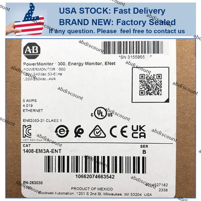 Allen-Bradley AB PowerMonitor 1000 Serial Ether, EM3A-ENT, New, Power Monitoring System for Industrial Applications - ALLEN-BRADLEY [1]