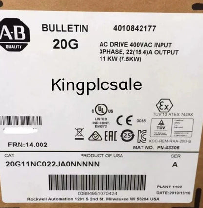 Allen-Bradley AC Drive 400VAC Input Model: 20G11NC022JA0NNNNN - ALLEN-BRADLEY [2]