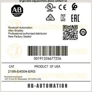Allen Bradley Kinetix 5100 400V Servo Drive AB 2198-E4004-ERS - ALLEN BRADLEY [1]
