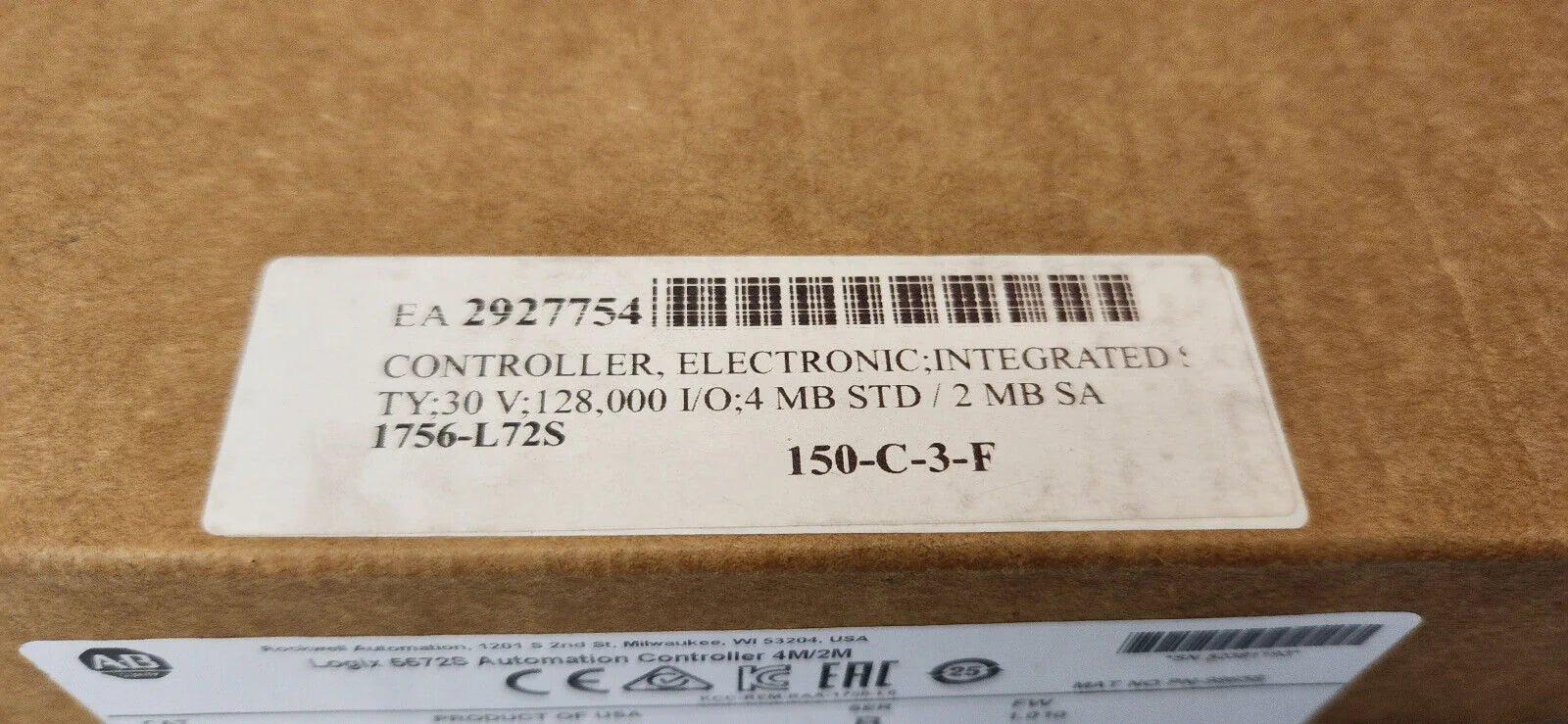 Allen Bradley Logix 1756-L72S 5572S Automation Controller 4M/2M NEW SEALED - ALLEN BRADLEY [1]