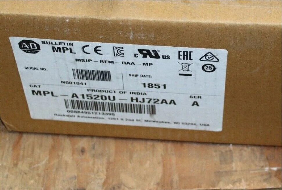 Allen Bradley MPL-A1520U-HJ72AA Servo Motor MPLA1520UHJ72AA SHIP BRAND NEW - ALLEN BRADLEY [1]