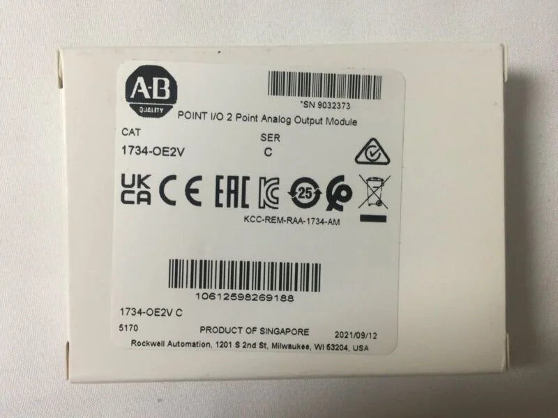 Allen-Bradley POINT 2 Point Analog Output Module 1734-OE2V New US STOCK Allen-Bradley POINT 2 Point Analog Output Module 1734-OE2V New US STOCK Allen-Bradley POINT 2 Point Analog Output Module 1734-OE2V New US STOCK - ALLEN-BRADLEY [6]
