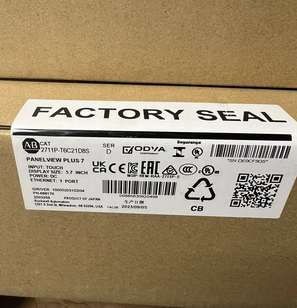 Allen-Bradley PanelView Plus 7 Graphic Terminal AB 2711P-T6C21D8S - ALLEN-BRADLEY [1]