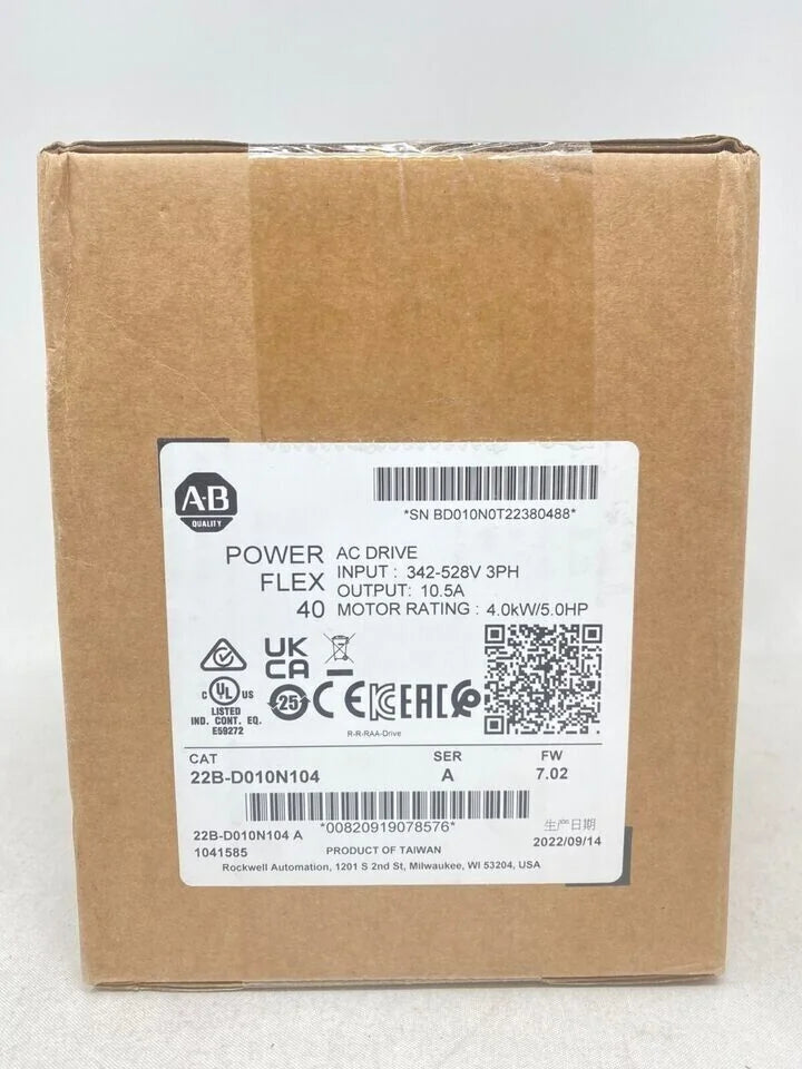 Allen-Bradley PowerFlex 22BD010N104 AC Drive, 5 HP - ALLEN-BRADLEY [2]