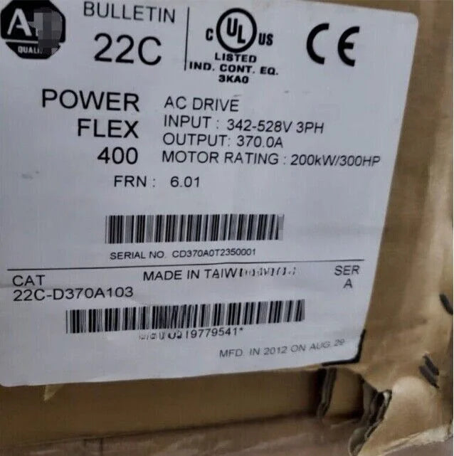 Allen Bradley PowerFlex 400 200 kW AC Drive 22C-D370A103 - ALLEN BRADLEY [1]