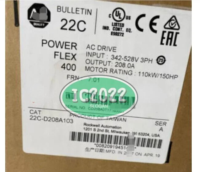 Allen-Bradley PowerFlex 400 AC Drive, 110 KW, 150 HP - ALLEN-BRADLEY [1]
