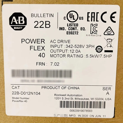 Allen Bradley PowerFlex 40 12A 7.5HP AC Drive - ALLEN BRADLEY [1]