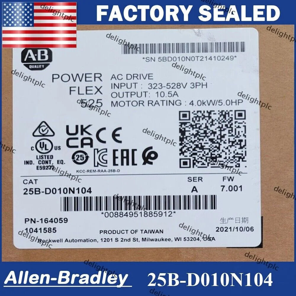 Allen-Bradley PowerFlex 525 4kw 5HP AC Drive New Sealed Ship - ALLEN-BRADLEY [1]