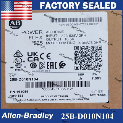 Allen-Bradley PowerFlex 525 4kw 5HP AC Drive New Sealed Ship - ALLEN-BRADLEY [1]