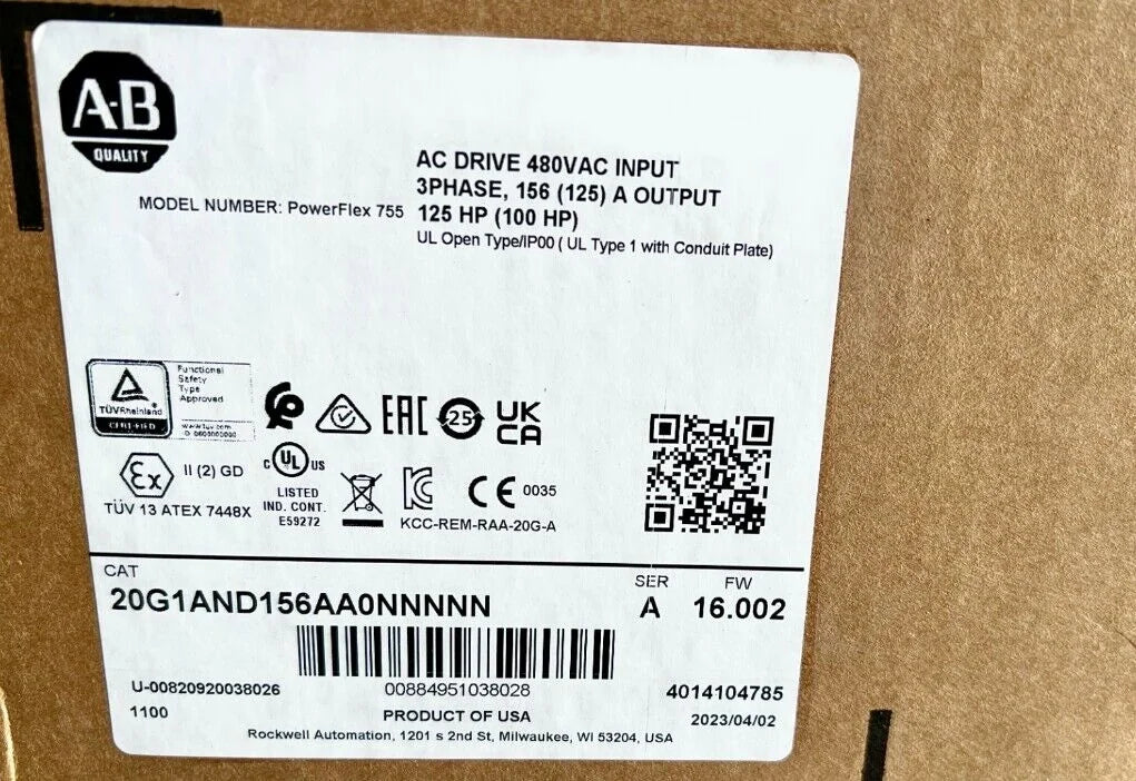 Allen Bradley PowerFlex 755 AC Drive 125HP 15V - ALLEN BRADLEY [1]