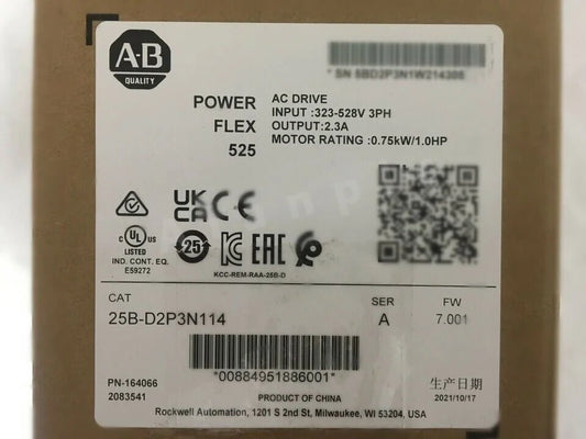 Allen-Bradley Sealed 25B-D2P3N114 1HP PowerFlex 525 AC Drive - ALLEN-BRADLEY [1]
