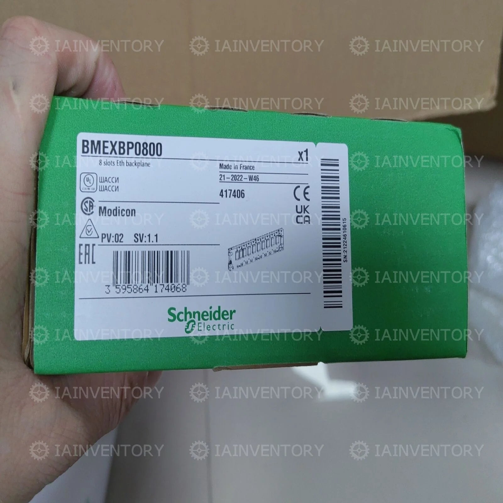 BMEXBP0800 SCHNEIDER 8-SLOT ETH BACKPLANE MODULE 1 PC NEW IN BOX - SCHNEIDER [1]