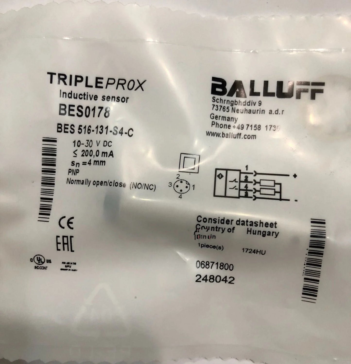 Balluff Proximity Switches BES 516-131-S4-C - BALLUFF [2]