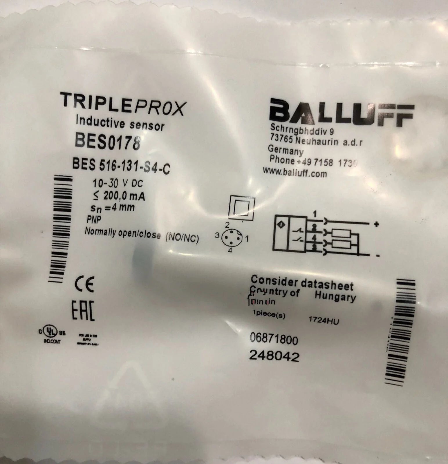 Balluff Proximity Switches BES 516-131-S4-C - BALLUFF [2]