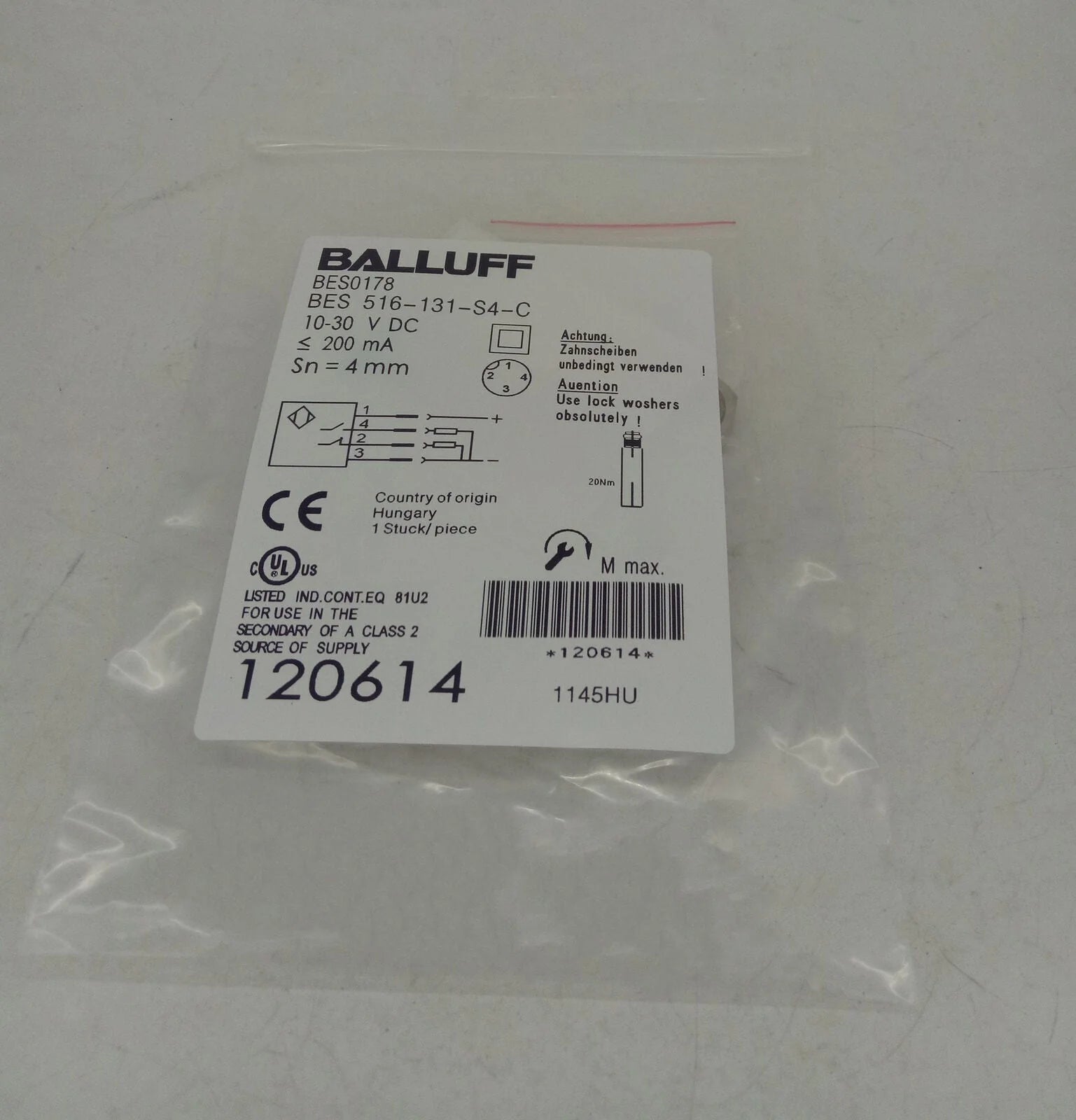 Balluff Proximity Switches BES 516-131-S4-C - BALLUFF [3]