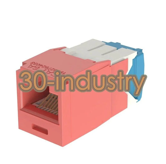 CJ6X88TGRD Super Class Cat 6A Red Mini-Com Network Module - 50 Bags - SUPER CLASS [1]