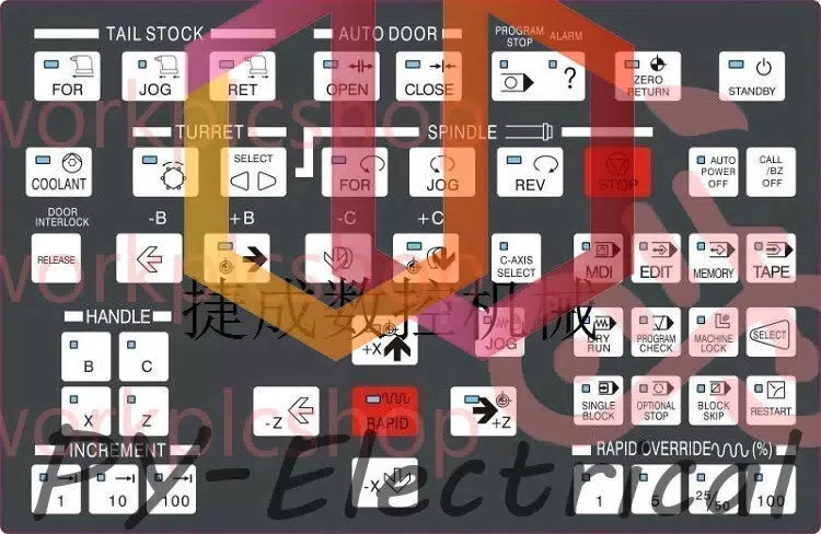 CNC Lathe Operating Membrane Key Sheet Overlay For Hyundai Kia Wia Kiaturn SKT [2]