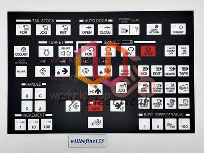 CNC Lathe Operating Membrane Key Sheet Overlay For Hyundai Kia Wia Kiaturn SKT [3]