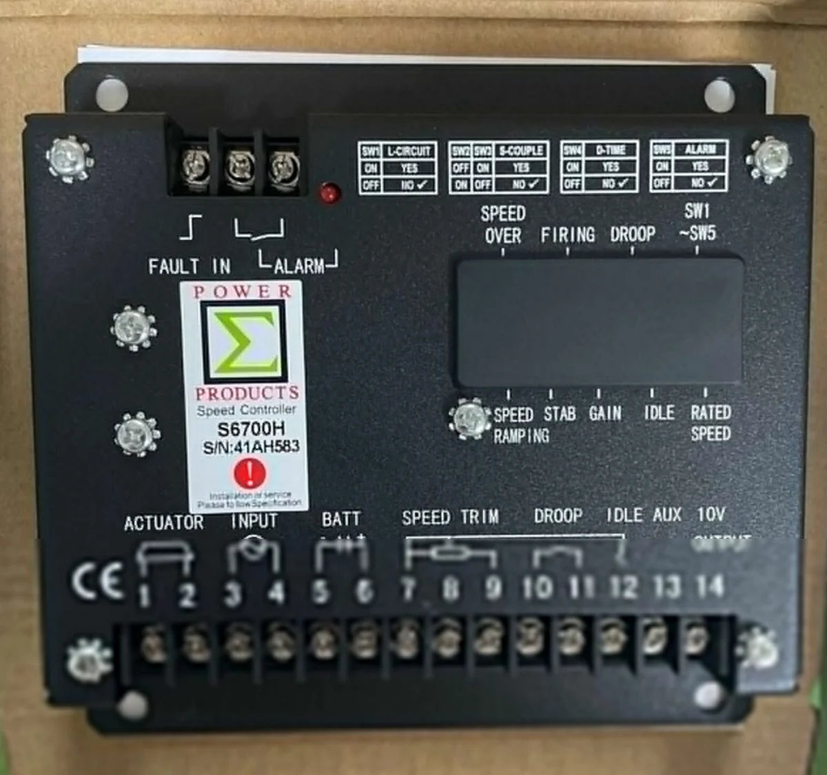 CUMMINS S6700H Generator - Electronic Speed Controller Panel - CUMMINS [1]