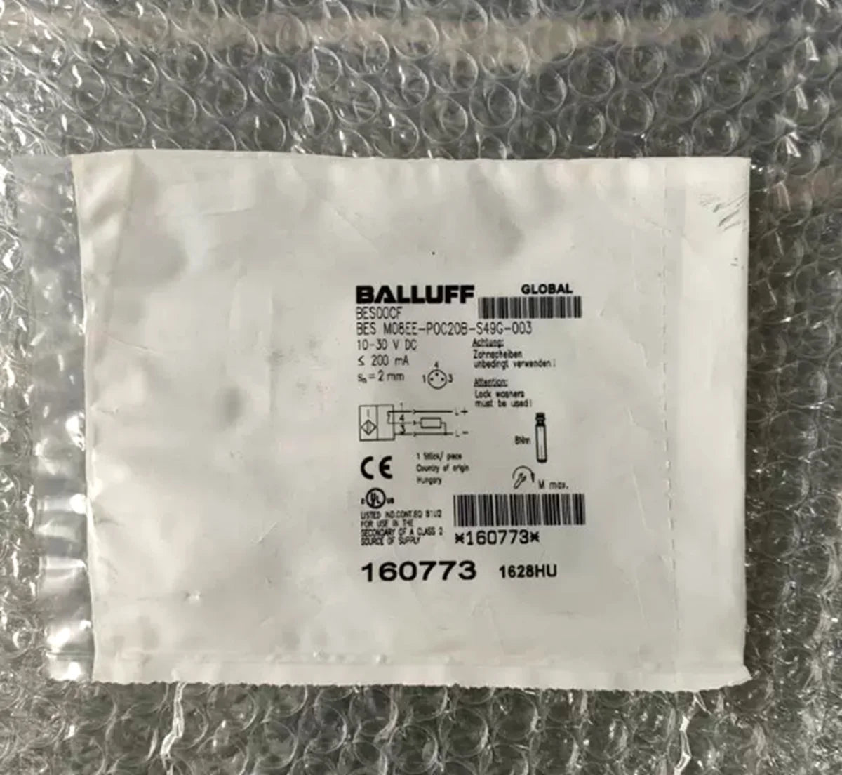 DC 3 Wire Inductive Proximity Sensor BALLUFF BES M08EE-POC20B-S49G-003 - BALLUFF [1]