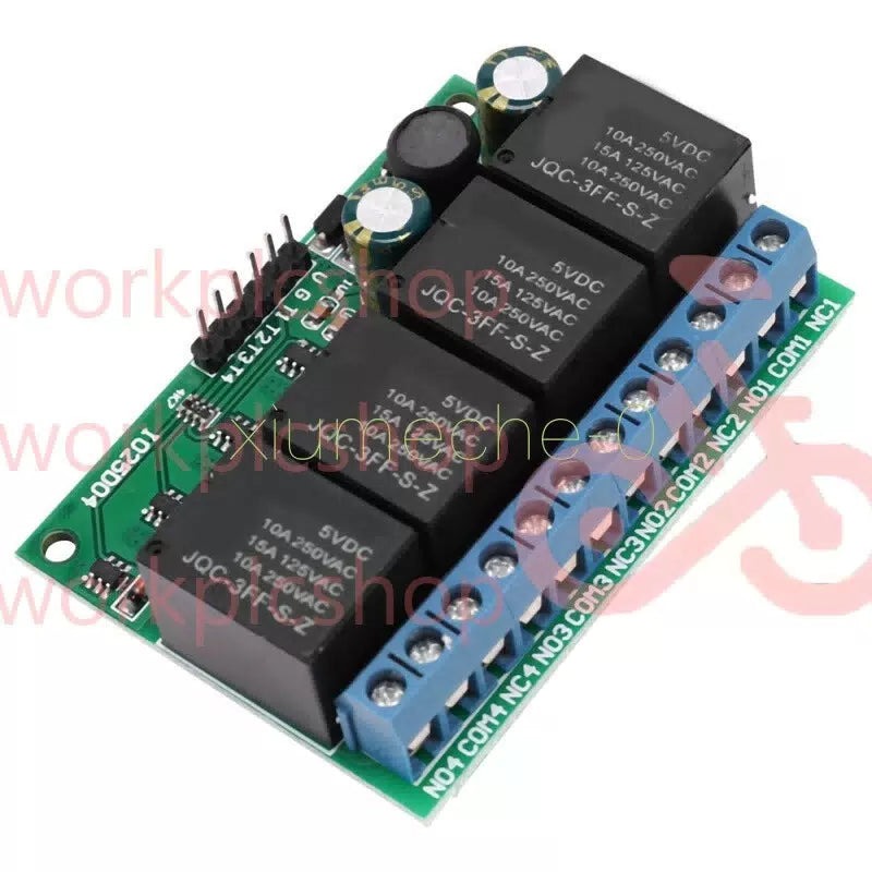 DC 6V-24V 4CH Flip-Flop Latch Relay Module Bistable Self-locking Electronic [4]
