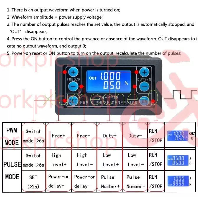 Dual Mode PWM Generator Pulse Generator Frequency Duty Cycle Adjustable Module M [1]