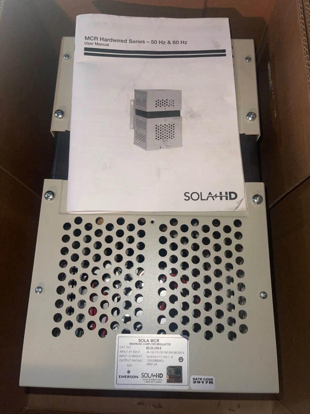EMERSON SOLA 63-23-230-8 CONSTANT VOLTAGE POWER CONDITIONER (154611 - NEW) - EMERSON [4]