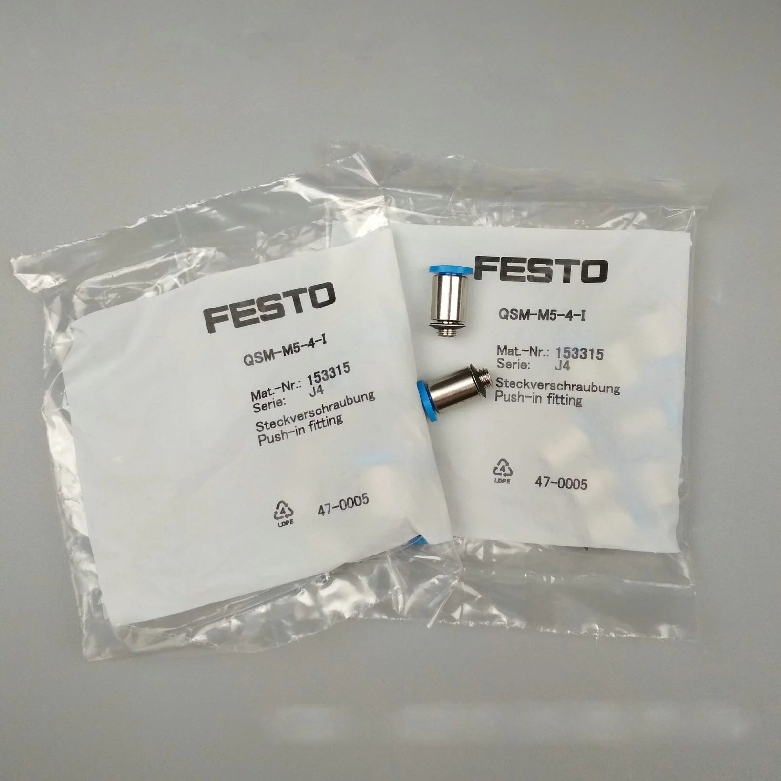 FESTO 10-Piece Push-In Connector Set QSM-M5-4 Stock Available - FESTO [1]