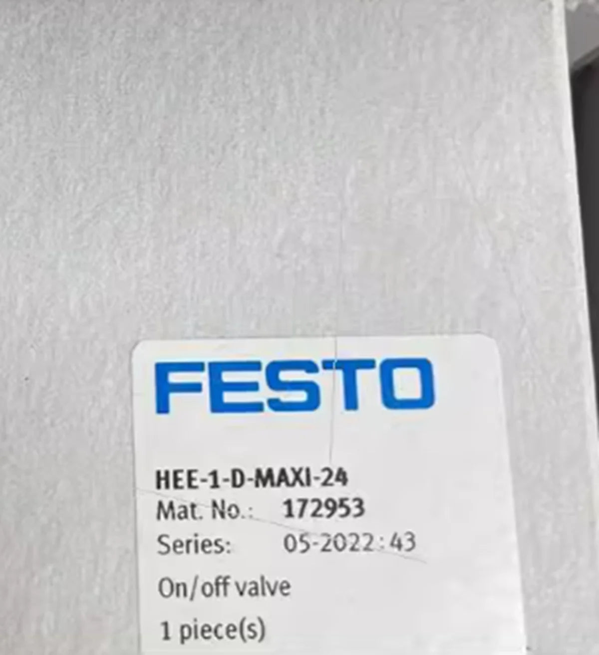 FESTO HEE-1-D-MAXI-24 Air Source Start Valve - FESTO [1]