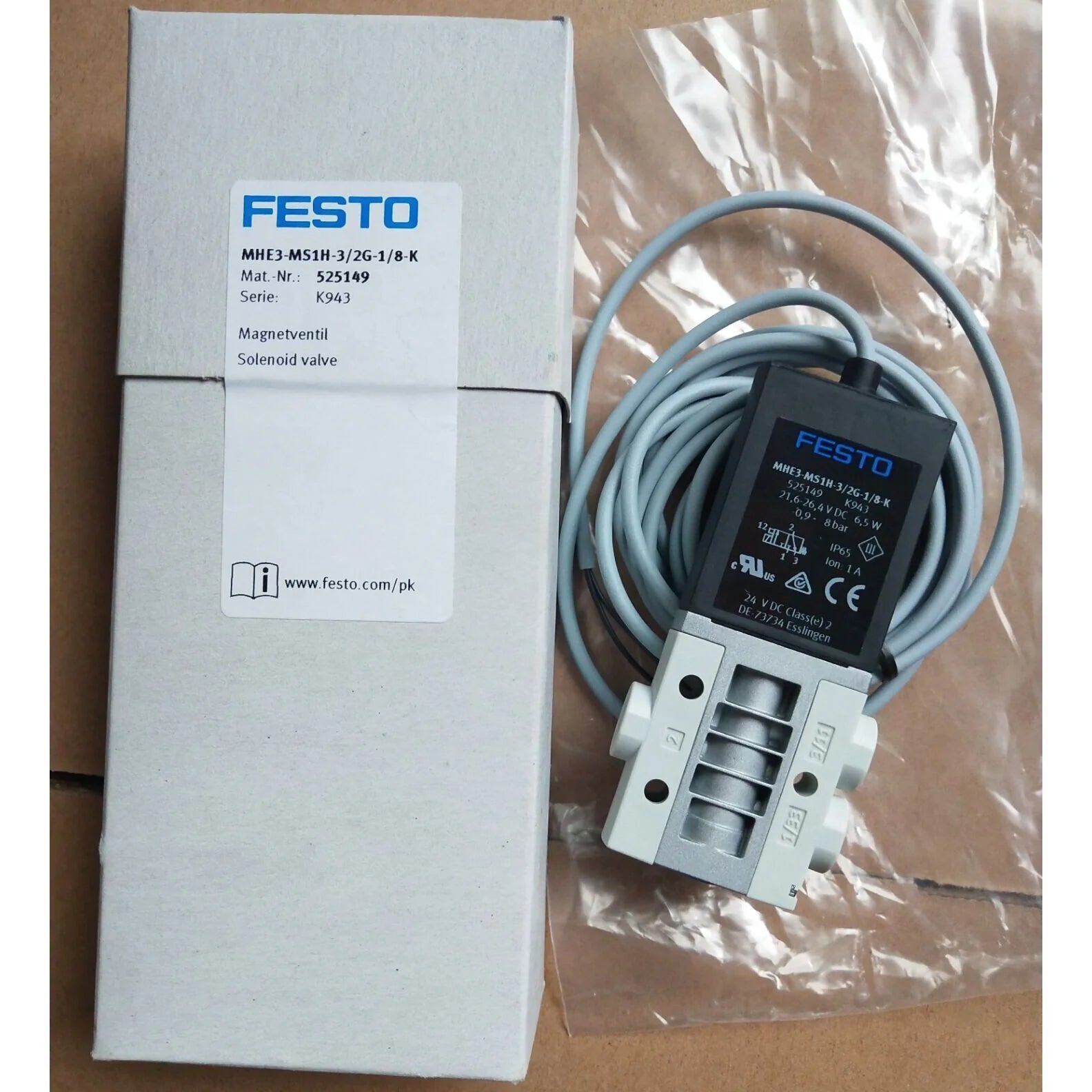 FESTO MHE3-MS1H-3/2G-1/8-K Solenoid Valve 525149 - FESTO [5]