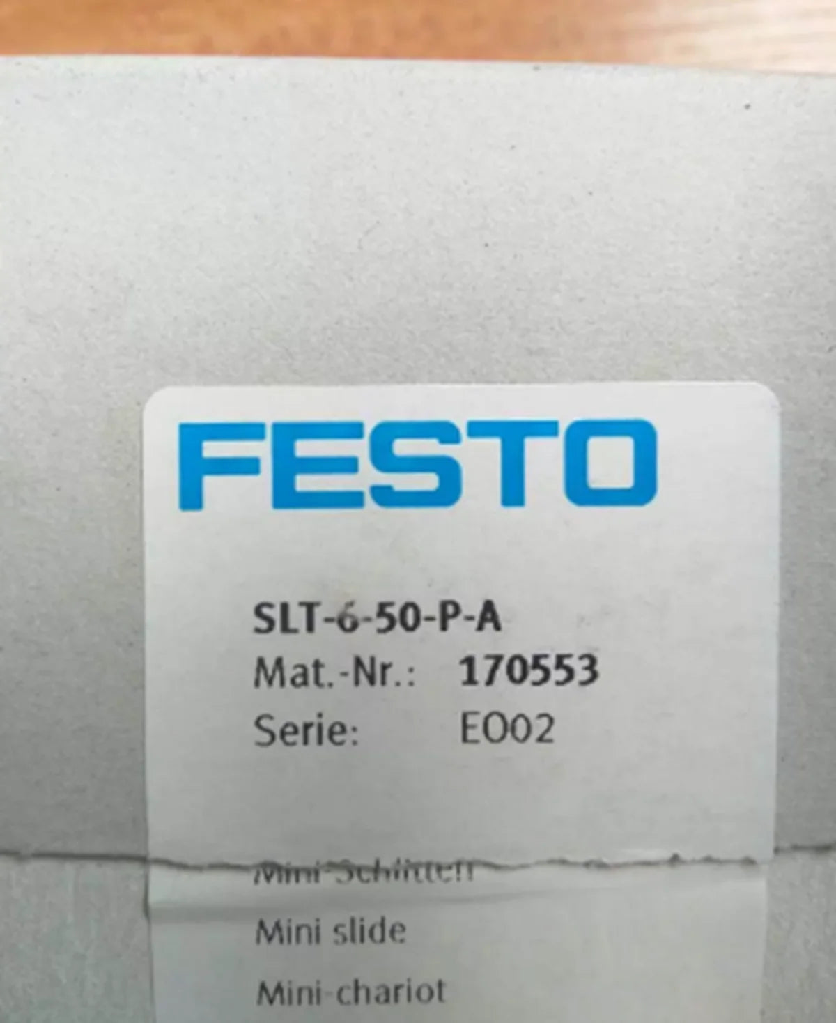 FESTO Pneumatic Slide Cylinder SLT-6-50-P-A 170553 - FESTO [1]