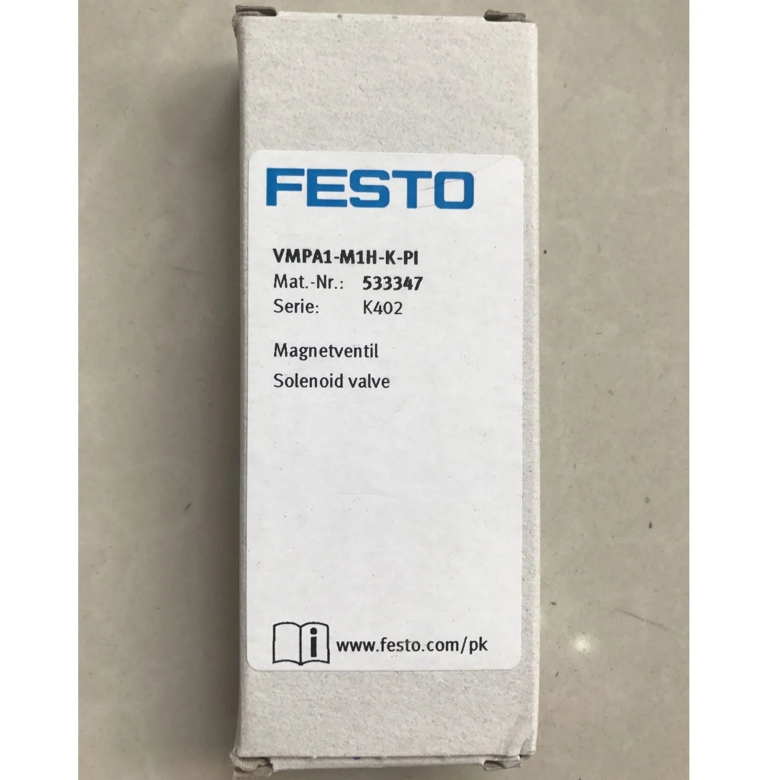 FESTO VMPA1-M1H-K-PI 533347: FESTO VMPA1-M1H-K-PI 533347 solenoid valve, FESTO VMPA1-M1H-K-PI 533347 industrial solenoid valve, FESTO VMPA1-M1H-K-PI 533347 gas or oil operated solenoid valve - FESTO [3]